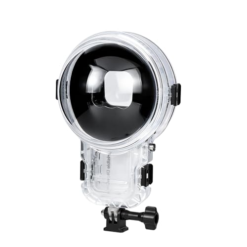 FotStdio Invisible Dive Case Pro for Insta360 X5 Fix Blurry Underwater Footage Insta 360 X5 Waterproof Housing 164ft/50m Crystal Clear 360 Video Anti-Fog & No Distortion