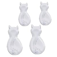 Cabilock 8 Pcs Cat Tail Hook Decorative Hooks Decorative Wall Hook Hangers for Clothes Sticky Hooks No Trace Hooks Clothes Hanging Hook White Adhesive Plastic Storage Cartoon Hooks