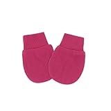 MHADBKH Guantes de algodón para recién nacidos, guantes para bebés y niñas de 0 a 1 año, antiarañazos, transpirables, guantes de bebé, pitaya, Talla única
