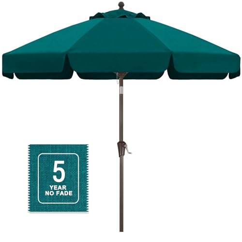 Image of MASTERCANOPY 9ft Olefin Valance Patio Umbrella Turquoise