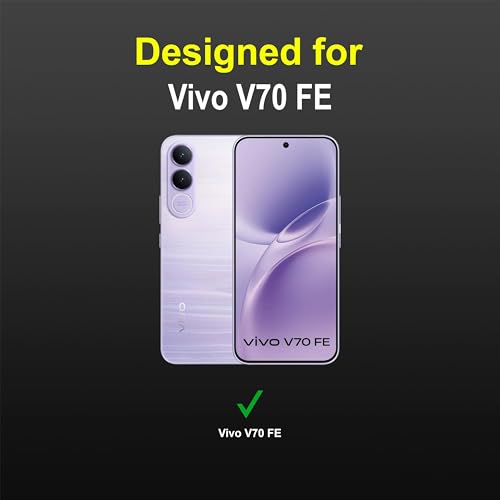 Image of Zapcase Back Case Cover for Vivo V70 FE | Compatible for Vivo V70 FE Back Cover | Liquid Silicon Magic Case with Camera Protection | Black