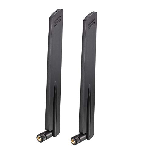 uxcell GSM LTE Antenna 3G 4G 15dBi High Gain 700-2700MHz RP-SMA Male Connector Direction Foldable Paddle Type 2Pcs