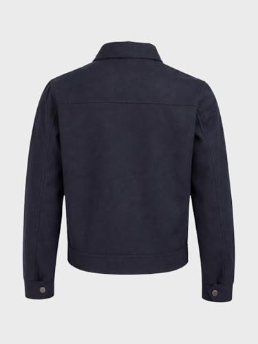 Image of The Indian Garage Co Men Regular Fit Long Sleeves Cutaway Collar Solid Jacket