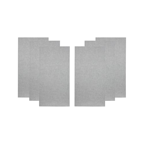 ATS Acoustics Home Office Residential Acoustic Treatment Room Kit Sound Absorbing Acoustic Panel 6 Pack for 50-100 Sq Ft (Merle Grey)