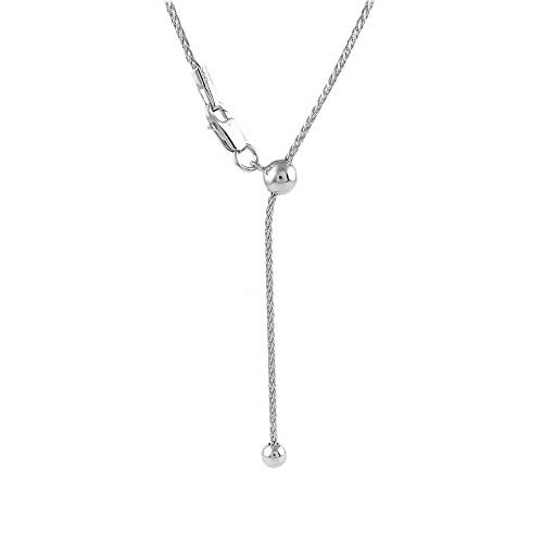 Verona Unisex Italian 925 Sterling Silver 1.4Mm Spiga Chain Adjustable Up To 24 Inch #TOP1