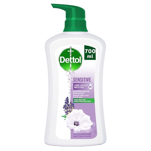 Dettol Sensitive Shower Gel & Body Wash Lavender & White Musk Scent 700ml