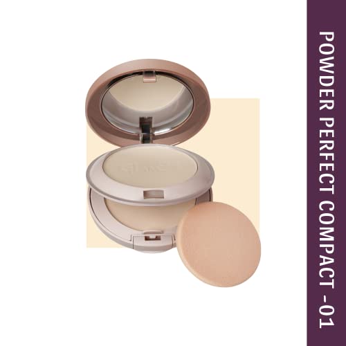 Image of Glam21 Powder Perfect Complexion 2-in-1 Compact 24gm with Oil Control formula | Sweatproof | Flowy Matte Finish | Warm Beige-01