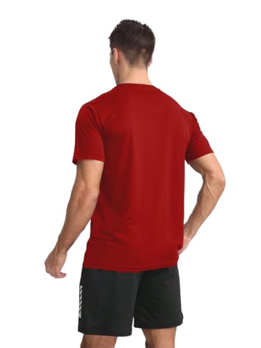 Image of LEOTUDE Men's Regular Fit Half Sleeve Round Neck Cottonblend Tshirt (Color Black)