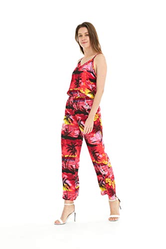Image of Hawaii Hangover Family Matching Hawaiian Clothes, Sunset Red | Family matching Hawaiian outfits, Sunset Red, lightweight rayon, machine washable, tropical floral print, luaus, cruises