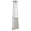 Az patio commercial glass tube propane patio heater wwheels stainless steel 48000btus  urban country home decor