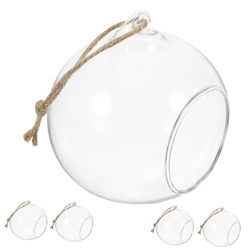 MUELODSIC 5 Stück Teiliges Glas Hängendes Terrarium Kugel Teelichthalter...
