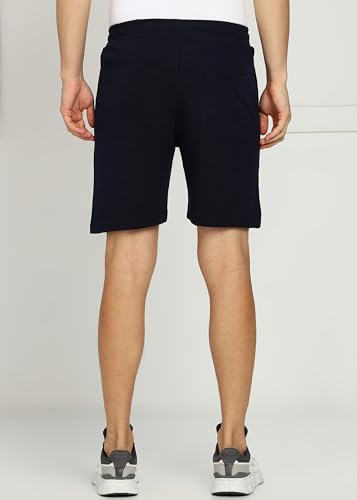 Image of Alan Jones Clothing Men's Easy Stretchable Shorts | Cotton Blend Slub Fabric | Elastic Waist with Adjustable Drawstring | Soft Touch Casual Shorts with Side Pockets