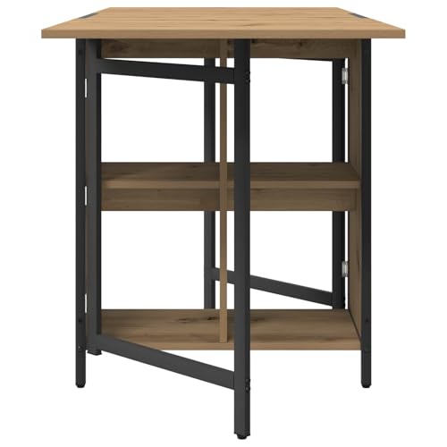 Table de salle à manger pour petit espace en bois d'ingénierie chêne - 8