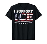 I Support ICE Stand with ICE US America Flag Patriotic T-Shirt