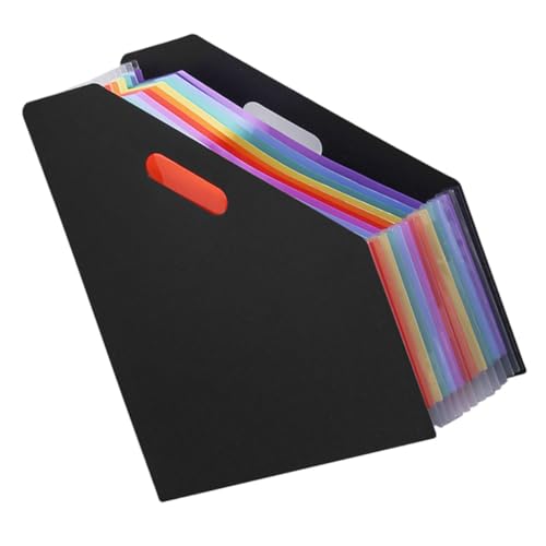 Healifty Carpeta Expandible de Archivos Grande con Múltiples Compartimentos Desplegables Organizador Plástico Portátil para Recibos y Documentos para Oficina y Hogar