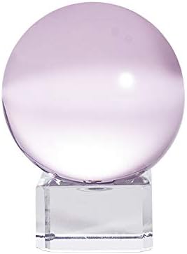 LONGWIN 50mm(2 inch) K9 Solid Crystal Ball with Free Stand Suncatcher (Pink)