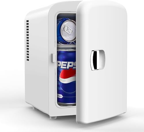 PERSONAL CHILLER 4L Mini Fridge 6 Can Portable Cooler & Warmer Compact Refrigerators