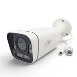 GLOBAL SECURITY Überwachungskamera für den Außenbereich, 5 MP, GSS Ultra – Varifokalzoom 2,8 – 12 mm, Farb-Nachtsicht f/1.2, PoE, IP67