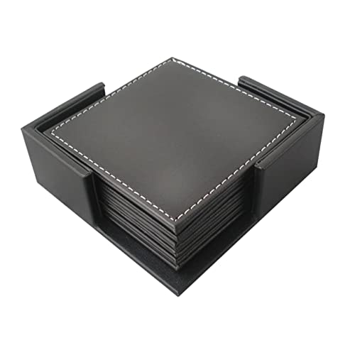 Sets de table en PU chic pour table basse | Décoration de bureau moderne noire