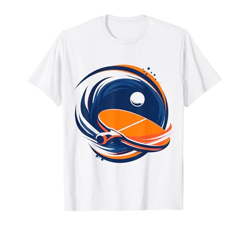 Diseño dinámico de paleta de tenis de mesa | Arte vibrante de ping pong Camiseta