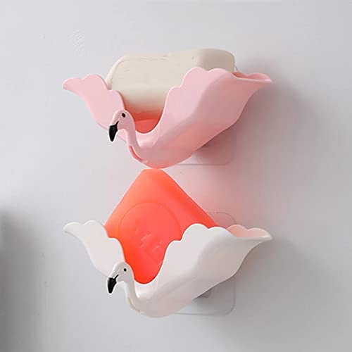 Porte-savon créant une déco originale, modèle flamant rose étanche