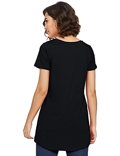 Image of Amazon Brand - Symbol Women's Cotton Stretch Half Sleeve Round Neck Regular Fit T-Shirt (Tunic Length)