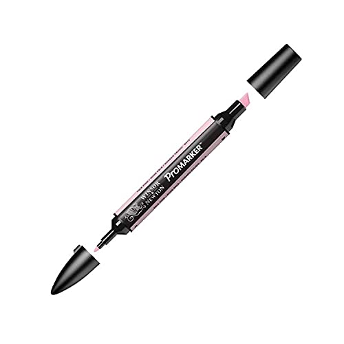 Image of Winsor & Newton Promarker, Alcohol Based Markers, Pale Pink (R519), Double Tipped Drawing Marker Set for Artists, Graphic Designers, Illustrators - Chisel & Fine Twin Tip, Streak Free Coverage