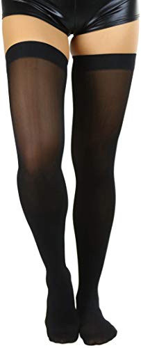 ToBeInStyle Women's Nylon Thigh High Schoolgirl Opaque Stockings4