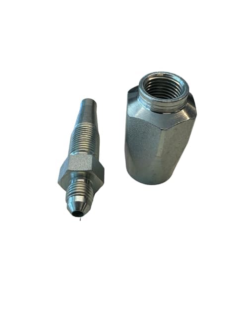 Image of 3 /8 inch Hose x 1 /4 inch Male JIC Reusable Hydraulic Hose Fitting | R2 /R16 Hose Assembly & Repair | Steel Field-Attachable 37 Flare Hydraulic Hose End