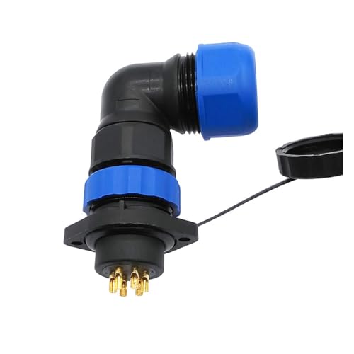 SP20 �R���Q�[�g�p�C�v�h���R�l�N�^ 2 ���t�����W�\�P�b�g 2/3/4/5/6/7/9/12/14Pin IP68 �A���O���R�l�N�^ 90 �x�G���{(3 pin)