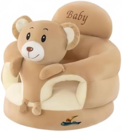 Baby Learning To Sit Seat Plush Infant Floor Sofa With Back Support - Brown