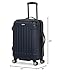 Kenneth Cole REACTION Renegade Luggage Expandable 8-Wheel Spinner Lightweight Hardside Suitcase, Navy Blue, 20-Inch Carry On