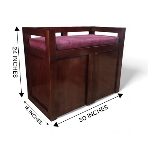 Image of Premium Teak Wood Living Room Furniture Walnut Matte Finish Fabric Upholstered Living Room Sethi Handcrafted Seating