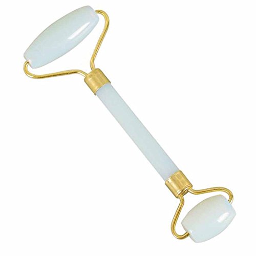 Feng Shui Jade Opal Double Head Roller Massager Slimming Tool Facial Face Massage-Rejuvenates Face and Neck Skin,Face Slimmer W3455