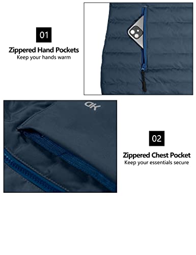 Little Donkey Andy Women's Warm Waterproof Puffer Jacket Hooded Windproof Winter Coat With Recycled Insulation Upgraded Dark Blue S #TOP5