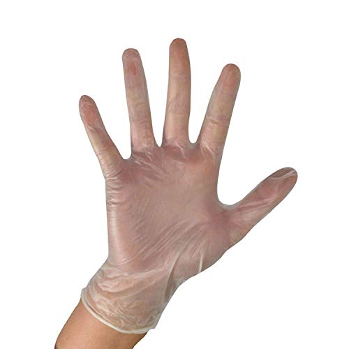 ComDent Lot de 100 gants jetables en vinyle non poudrés pour traiteurs, convient pour les procédures médicales non invasives, le lavage, le nettoyage, l'industrie, la maison Taille M