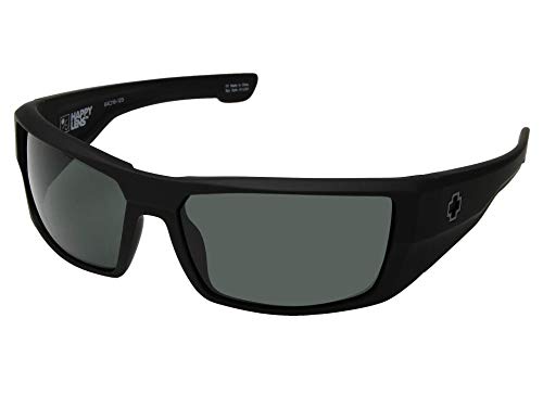 Spy Dirk Soft Matte Black Happy Gray Green Sunglasses