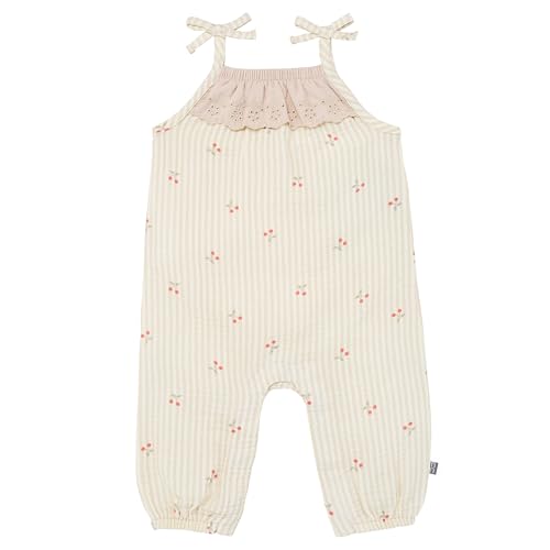 Modern Moments by Gerber baby-girls Self Eyelet Ruffle Long Leg Romper