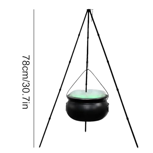 Chaudron Halloween grande taille pour bonbons sur le perron - 3