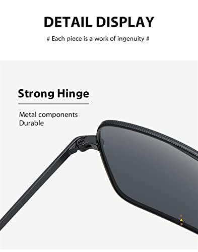 ZENYS Polarized Retro Metal Sunglasses for Men and Women Outdoor Sports Driving Sunglasses (Color : A, Size : 1)4