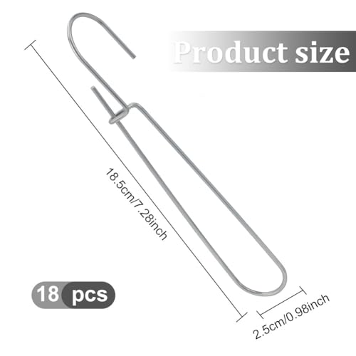 Image of PLIGREAT 18 Pcs Sewing Patterns Hanging Hooks Metal Hangers for Tailors Garment Factory Clothing Industry Organizing and Storing Sewing Patterns Design Drawing Paper Storage Organizer