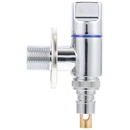 Toddmomy Válvula de Cierre de Ángulo de Pulg para Lavadora Válvula de Niquelado Duradera con Profunda de Acero Inoxidable para Fontanería Doméstica