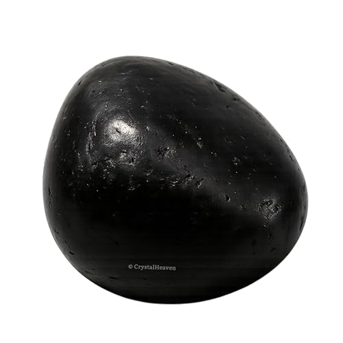 Image of Certified Black Tourmaline Crystal Healing Tumbled Stone, Natural Polished Crystals for DIY Crafts, Manifestation, Meditation, Pooja Feng Shui and Reiki Healing (30 Grams)
