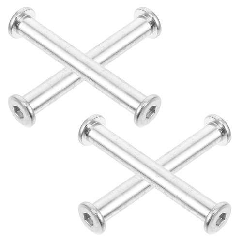 Ciieeo Vis en Acier Argenté pour Pied et Poignée de Parasol de Terrasse, Lot de 4 Pièces, Stabilité Renforcée et Remplacement Facile pour Usage en...