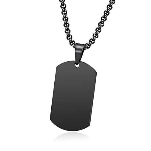 nehzus Herren Edelstahl Anhänger Halskette Dog Tag Cover