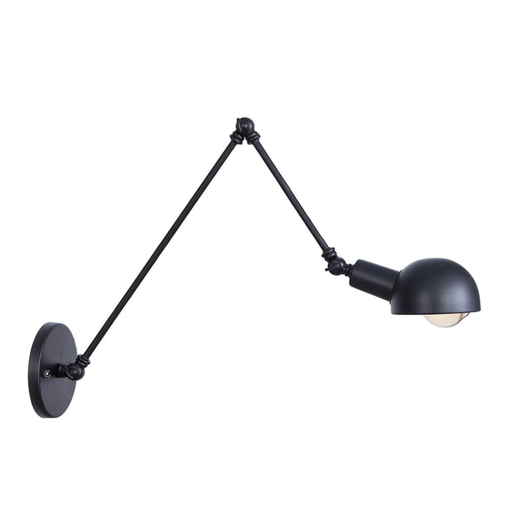 FYZDLAOR Industrial Style Wrought Iron Long Arm Sconces,Hardwired Industrial Wall Sconce,for Kitchen Bedroom Doorwayaisle Stairs Corridor Balcony Restaurant Bar