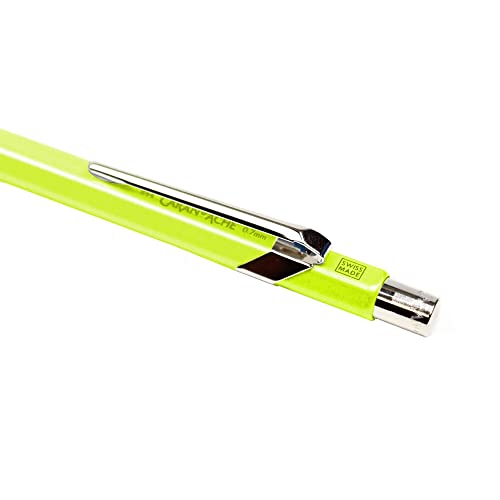 Caran d'Ache 844.47 d'Ache metalowy uchwyt na wkłady 0,7 mm, żółty fluorescencyjny, 1 sztuka (1 opakowanie)