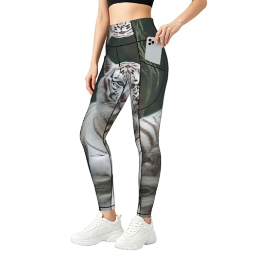 Leggins de tigre blanco ropa de gimnasio mujer para fitness y diario