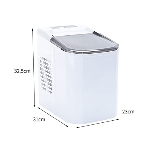 Máquina fabricadora de hielo de mostrador, portátil mini, con dos tamaños de cubos de hielo, operación silenciosa y ventana visible, para hogar, cocina, oficina, bar o fiesta miniatura 5