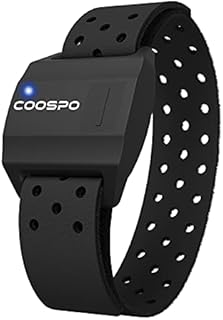 COOSPO Armband Heart Rate Monitor, Bluetooth ANT+ HR Optical Sensor for Sport, Rechargeable Dual Band IP67 HRM, Compatible with Peloton,Wahoo,Polar,Strava,Zwift,DDP Yoga
